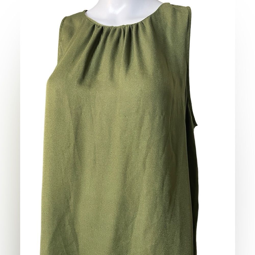 a new day sleeveless blouse tank olive green size XS